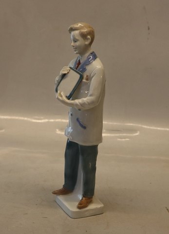Frisør med spejl 25 cm Professionsfigur stemplet med Krone S