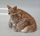 Royal Copenhagen figurine 1788 Vixen with cubs Fox